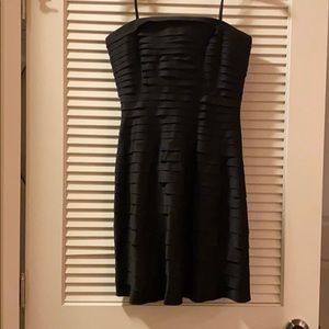 Black strapless Adriana Papell boutique dress
